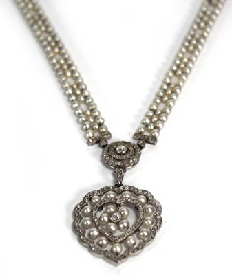 Lot 793 - An early 20th century plaited seed pearl...