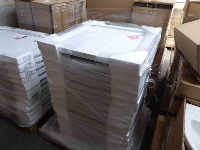 Lot 42 - 14x 800x800mm square skin resin shower trays