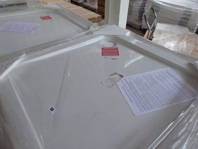 Lot 55 - 14x 800x800mm square skin resin shower trays