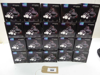Lot 3543 - 20 Blukar LED headlamps