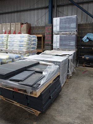 Lot 17 - 6 full and 1 part pallet of Cedral Roofingdale...