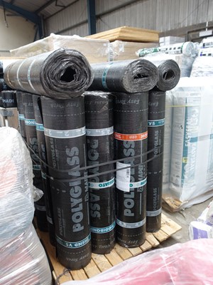 Lot 34 - Pallet of approx. 23 rolls of Polyglass torch...