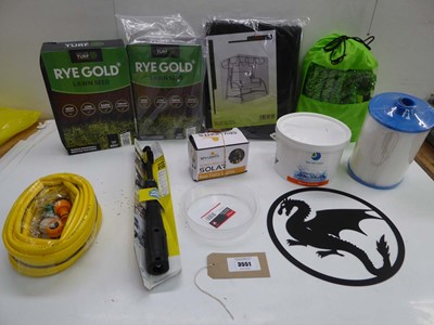 Lot 3551 - Expanding hoses, Swing seat cover, Spa shock...