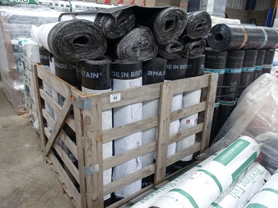 Lot 41 - Stillage of approx. 25 rolls of Rose roofing...