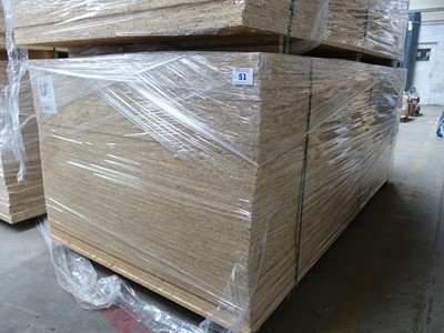 Lot 51 - Pack of 50 sheets of 8ft x 4ft x 18mm West...
