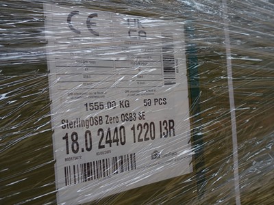 Lot 52 - Pack of 50 sheets of 8ft x 4ft x 18mm West...