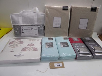 Lot 3552 - Dusk super king duvet set, fitted sheets, 2...