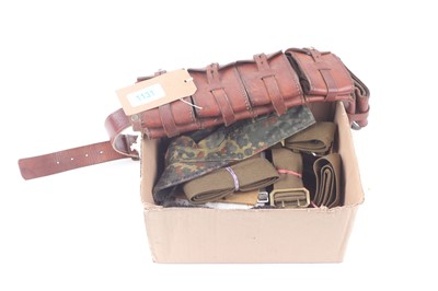 Lot 1131 - Swedish Mauser leather bandolier and box of...