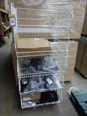 Lot 98 - 2 x 5 section wire display racks containing a...