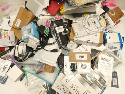 Lot 2402 - Large assortment of smartphone accessories;...