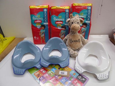 Lot 3555 - 3 packs Pampers 13-19k baby dry pants, 3...