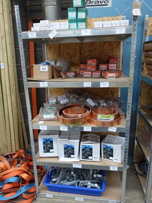 Lot 131 - Range of fascia nails, hex head coach screws,...