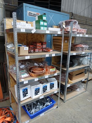 Lot 132 - Two light duty metal five shelf racks