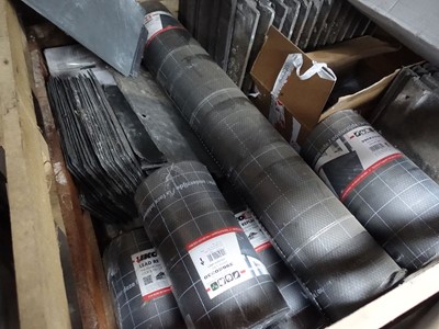 Lot 138 - Miscellaneous roofing products on two shelves