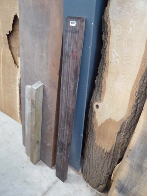 Lot 4227 - Piece of striped ebony 100 x 50 x 1400mm