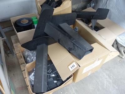 Lot 141 - Pallet of plastic clamping rings & gutter...