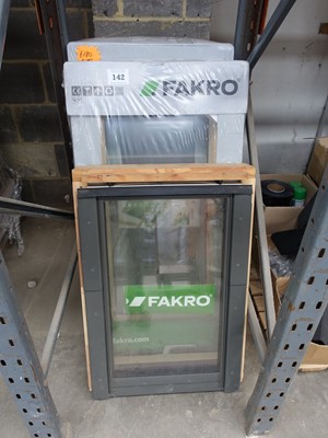 Lot 142 - Two Fakro 55x98 windows together with one...