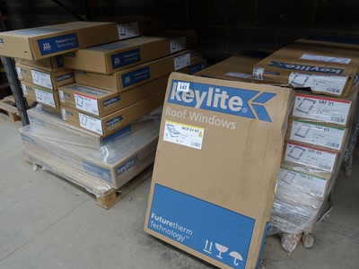Lot 147 - Two pallets of Keylite roof windows and...
