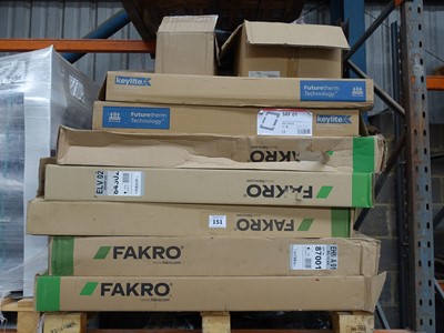 Lot 151 - Pallet of Fakro and Keylite roof window...