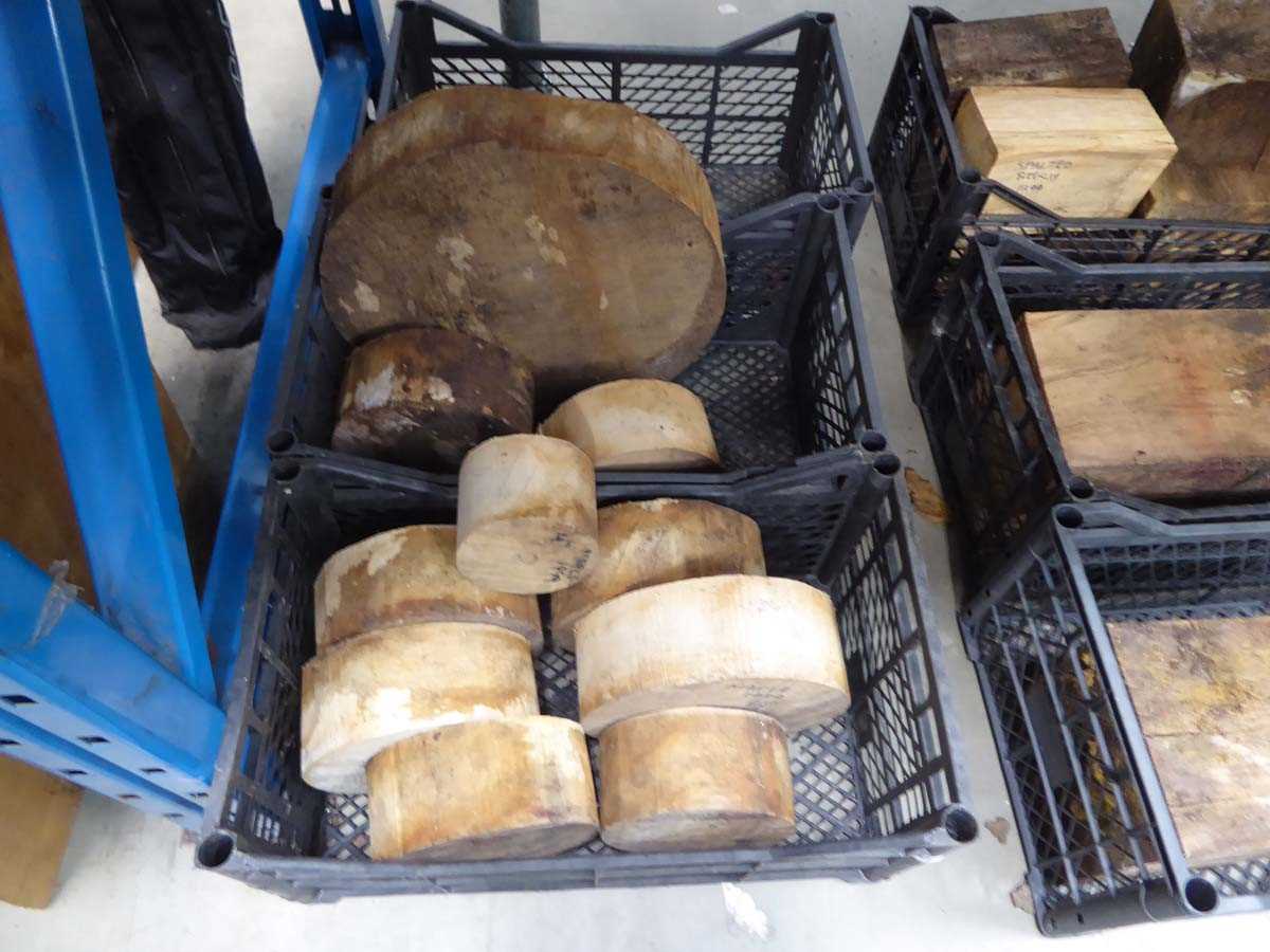 Lot 4247 - 2 crates of maple wood turning blocks