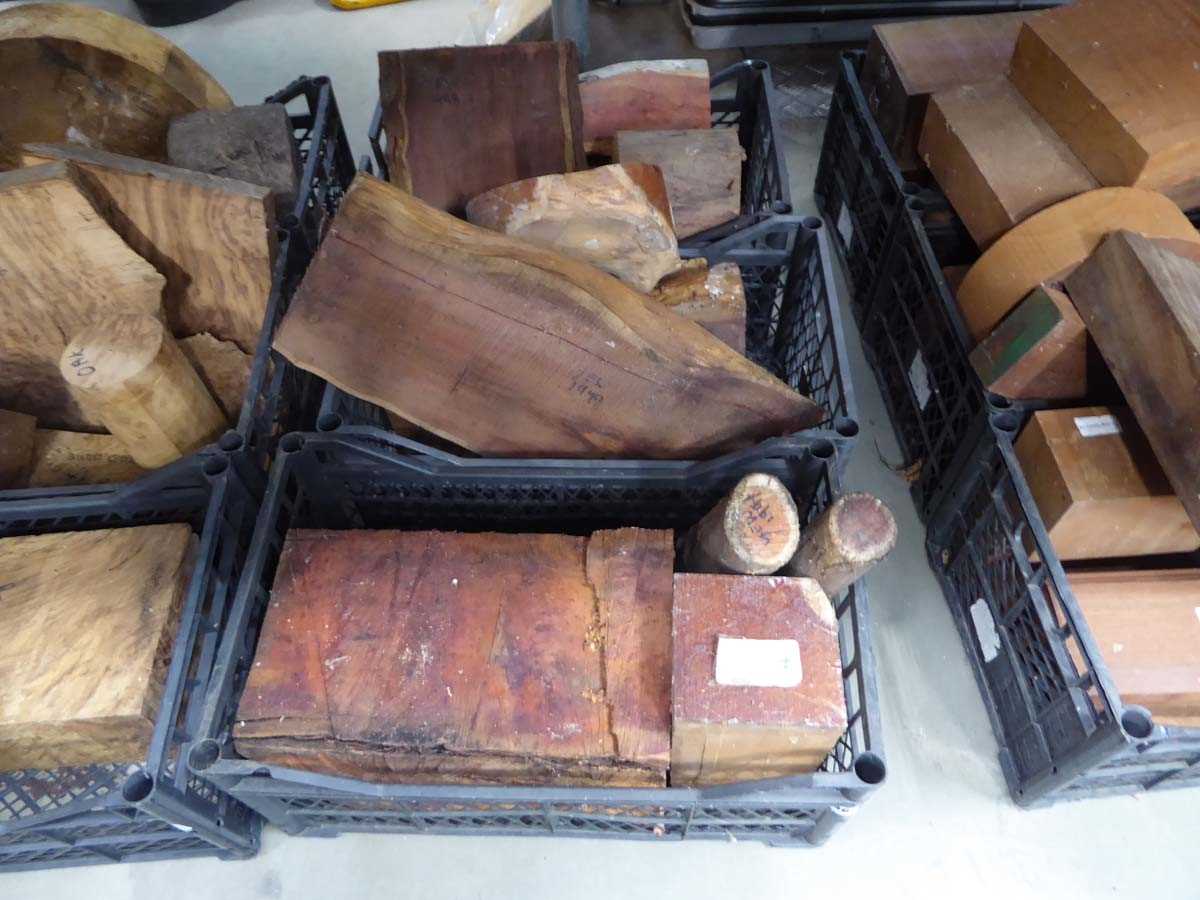 Lot 4250 - 3 crates of yew wood turning blocks