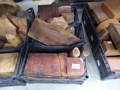 Lot 4250 - 3 crates of yew wood turning blocks