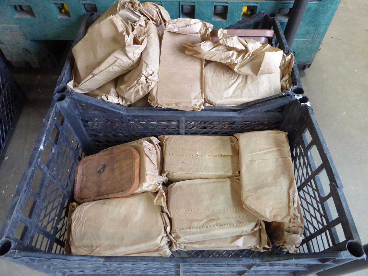 Lot 4262 - 2 crates of wooden cases for completion