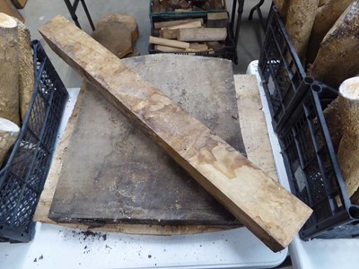 Lot 4270 - 3 pieces of timber including spalted ash