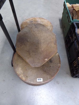 Lot 4275 - 3 wood turning blocks including poplar and...
