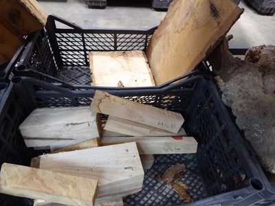 Lot 4276 - 5 crates of misc. of ash and other turning pieces