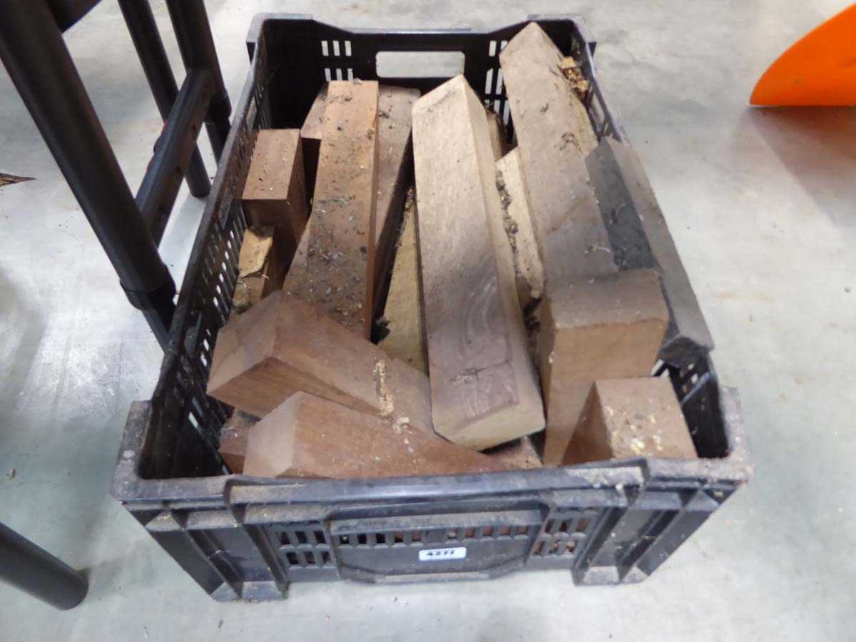 Lot 4277 - Crate of mahogany wood turning pieces