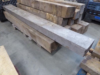 Lot 4280 - 2 large oak timbers 240 x 125 x 2600mm and 410...