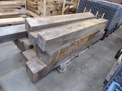 Lot 4281 - 9 large oak timbers approx. 170 x 170 x 1860mm