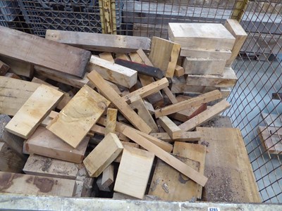 Lot 4285 - Large wire stillage of various hardwood and...