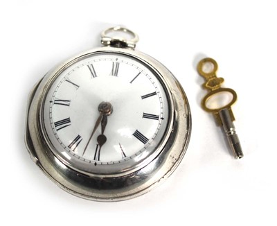 Lot 903 - A small George III silver pair case pocket...