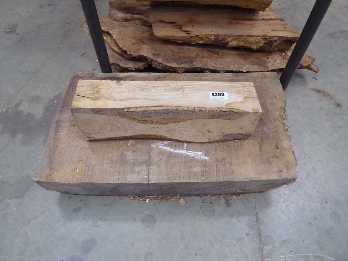 Lot 4293 - 2 pieces - ash and white beam