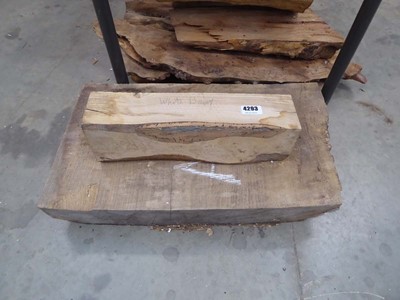 Lot 4293 - 2 pieces - ash and white beam