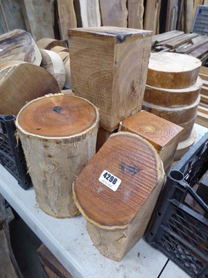 Lot 4298 - 5 pieces of acacia wood turning blanks