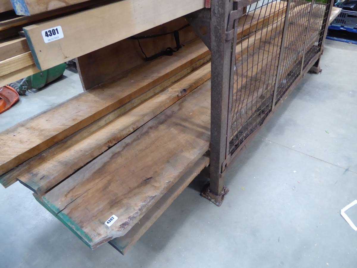 Lot 4302 - 7 large rough sawn planks of red hardwood