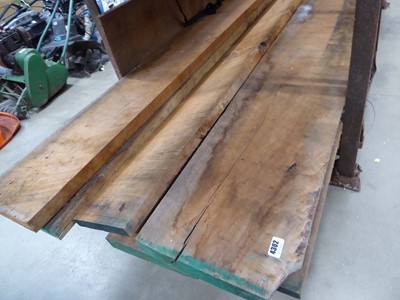 Lot 4302 - 7 large rough sawn planks of red hardwood