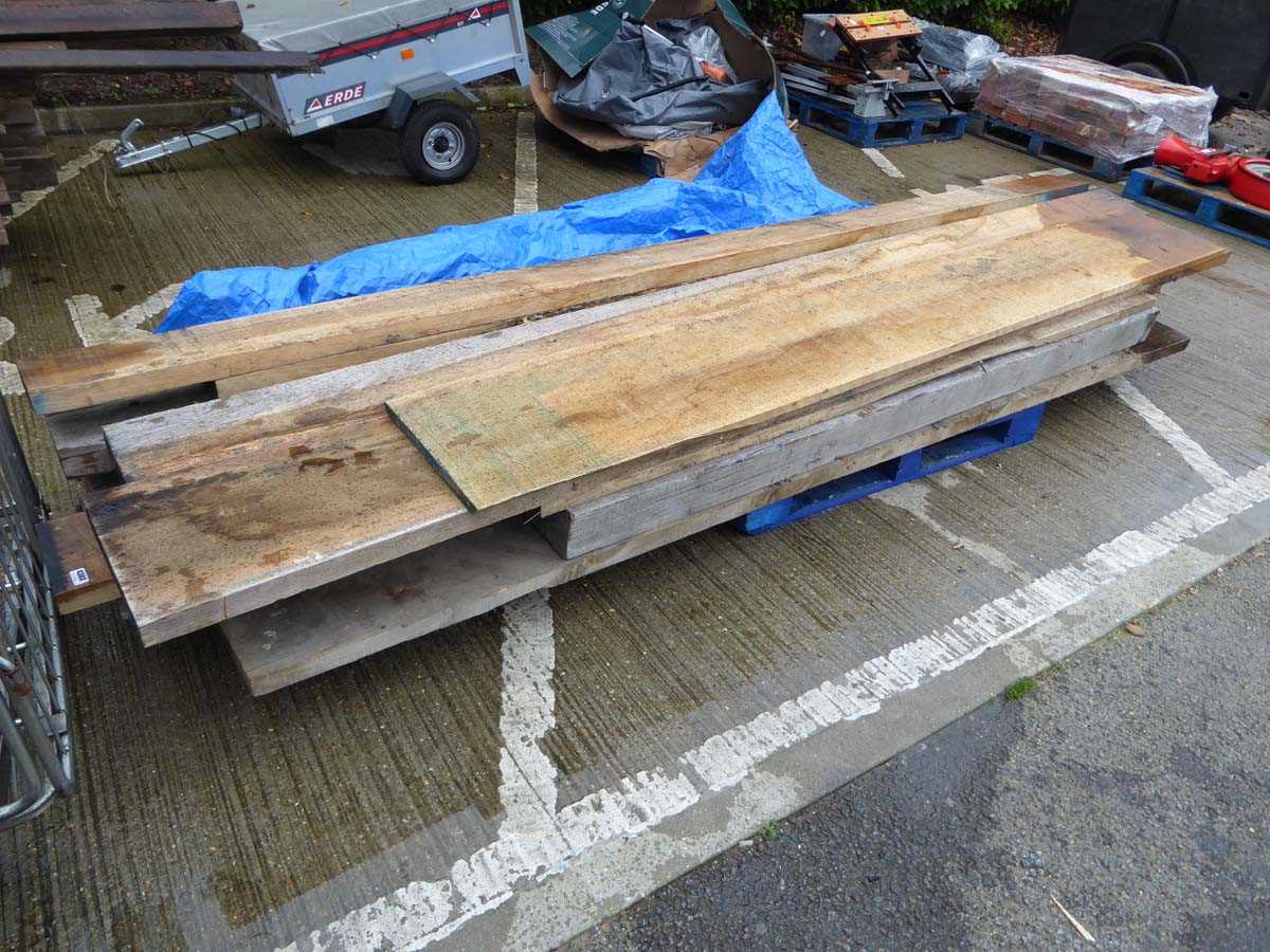 Lot 4303 - Approx. 20 large rough sawn planks of oak and...