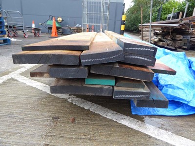 Lot 4303 - Approx. 20 large rough sawn planks of oak and...