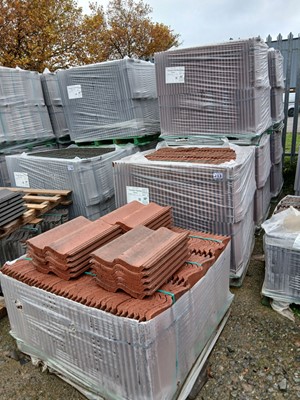 Lot 213 - Five full & one part Double Pantile concrete...