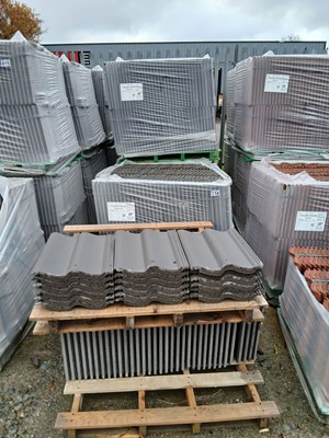 Lot 214 - Five full & one part Double Pantile concrete...