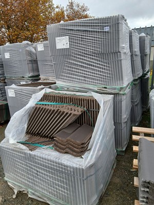 Lot 215 - Six full & one part Double Pantile concrete...
