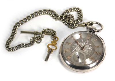 Lot 909 - A Victorian silver open face pocket watch, the...