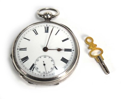 Lot 911 - A Victorian silver open face pocket watch, the...