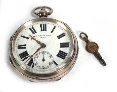 Lot 913 - An Edwardian silver open face pocket watch by...