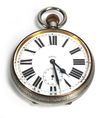 Lot 917 - A base metal open face 'Goliath' pocket watch,...