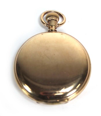 Lot 921 - A gold plated full hunter pocket watch by...